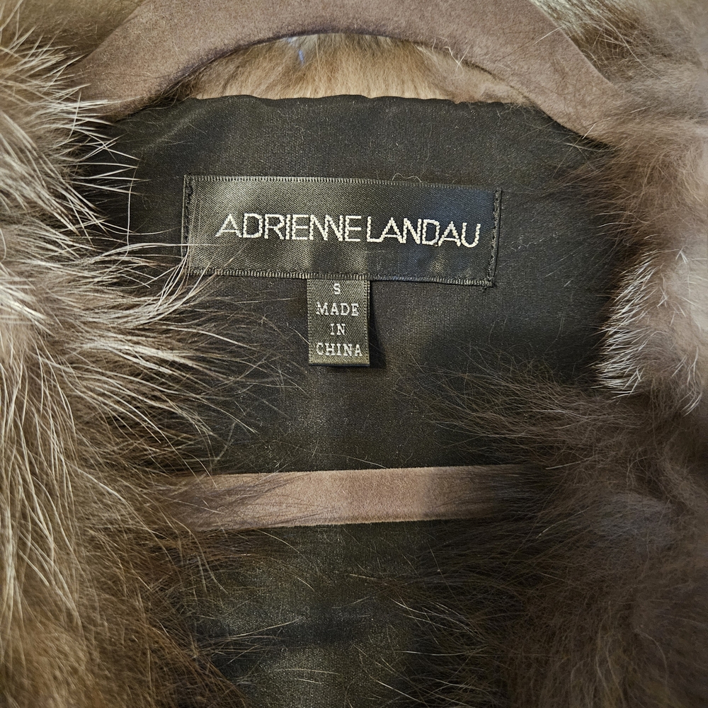 Adrienne Landau Brown Fur Coat
